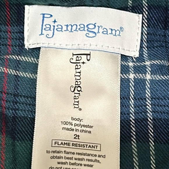 Pajamagram Classic Green and Blue Plaid Pajama Set - Picture 4 of 6